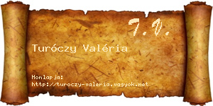 Turóczy Valéria névjegykártya
